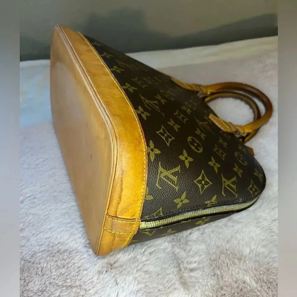 Louis Vuitton Alma PM Monogram Canvas Satchel Bag Vintage France Gifts For Her - Picture 9 of 15
